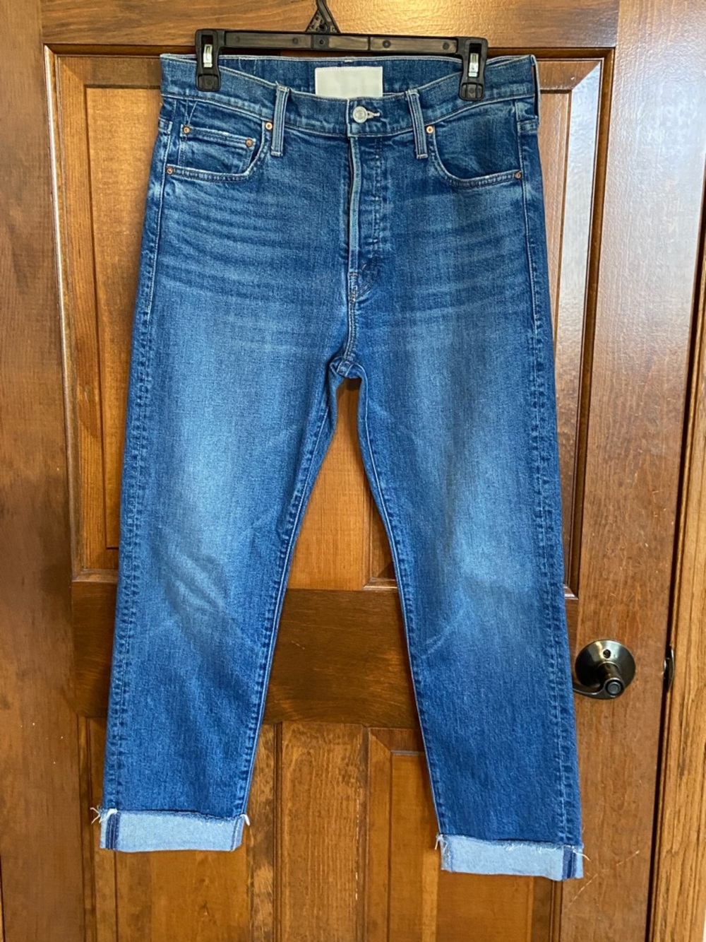 MOTHER SUPERIOR SCRAPPER CUFF ANKLE FRAY RUNNING W/ SCISSORS Button fly Size 27 - Picture 2 of 15